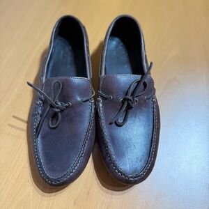 Cole Haan Brown Leather Slip-On Loafers with Moccasin Style